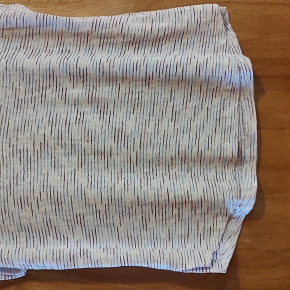 B Collection by Bobeau Gauzy Pastel Stripe Slub Knit V-Neck Short Sleeve Tee XXL - Picture 3 of 10